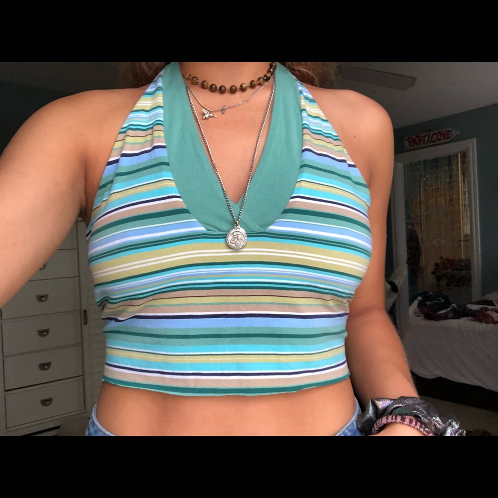 Vintage Halter Crop Top